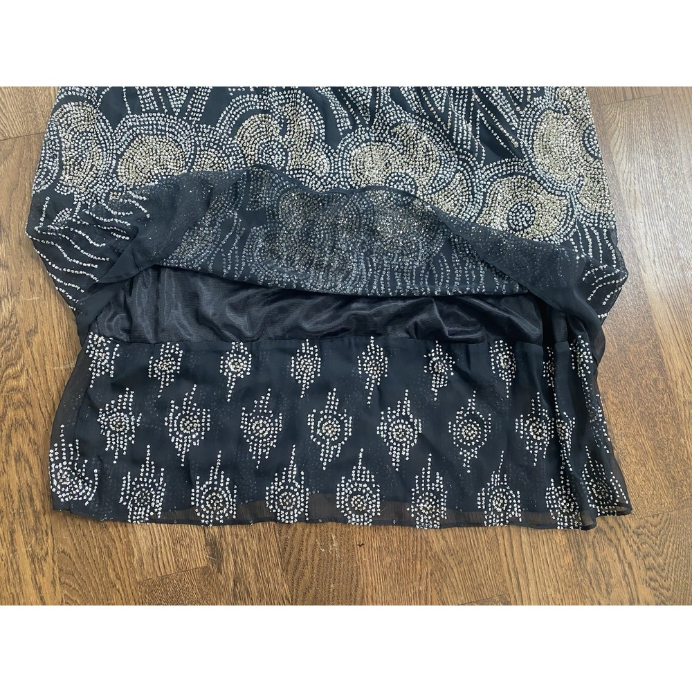 Vintage 80s Saks Fifth Avenue Gatsby Revival Glitter Motif Art Deco France - Picture 7 of 12